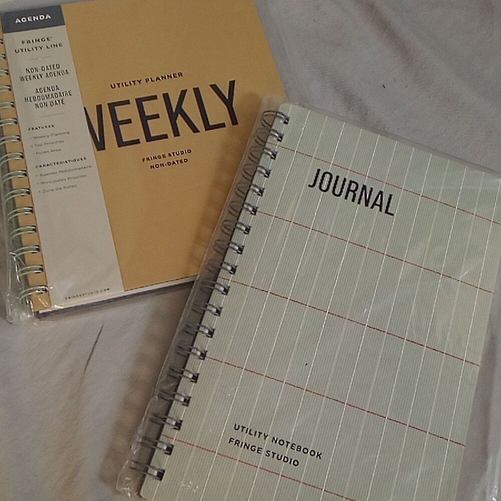 Fringe Studio Utility Notebook  & Weekly Planner Journal Spiral Agenda non-dated